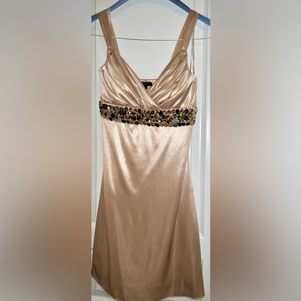 My Michelle gold dress with jewels